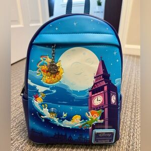NWT Disney Loungefly Peter Pan Purple and Blue Backpack